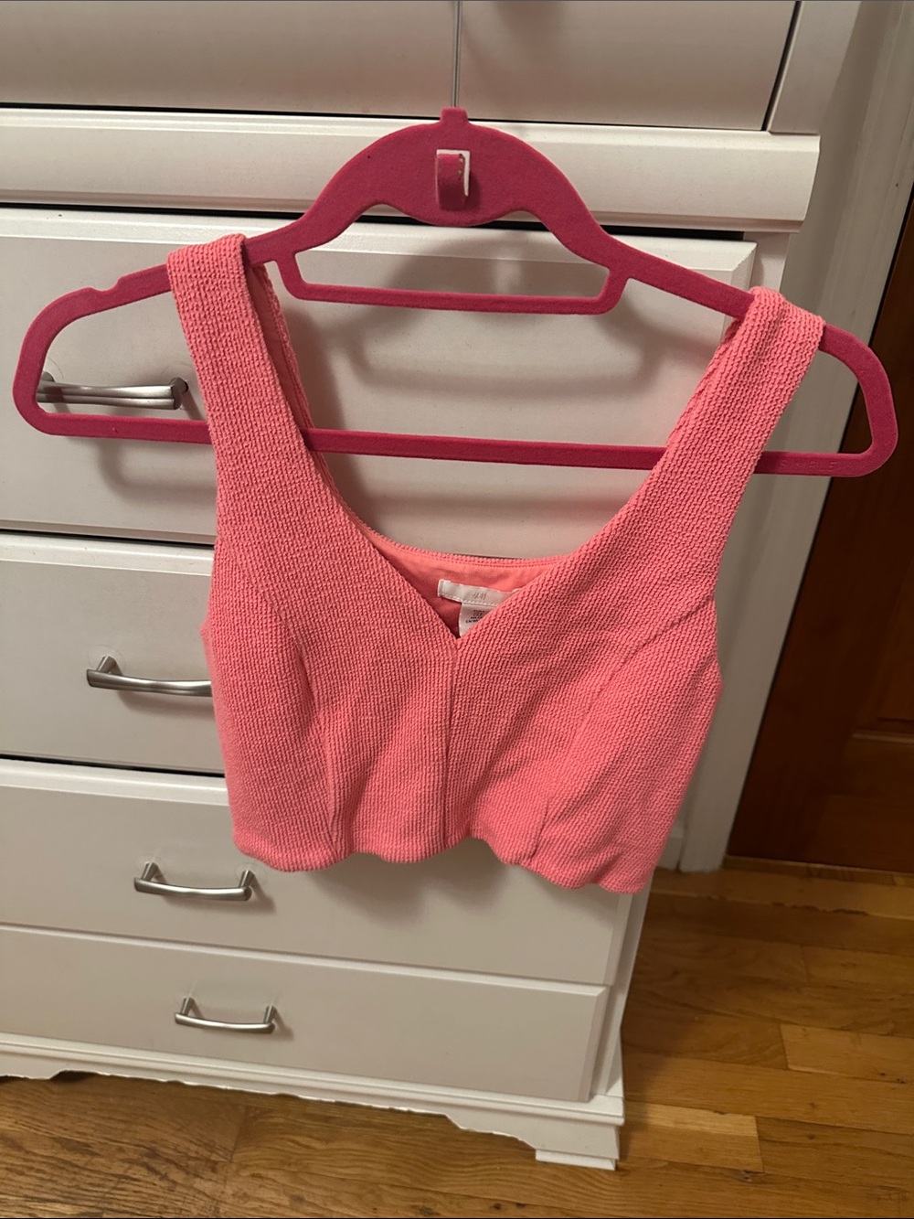 H&M Pink Knit Cropped Tank Top
